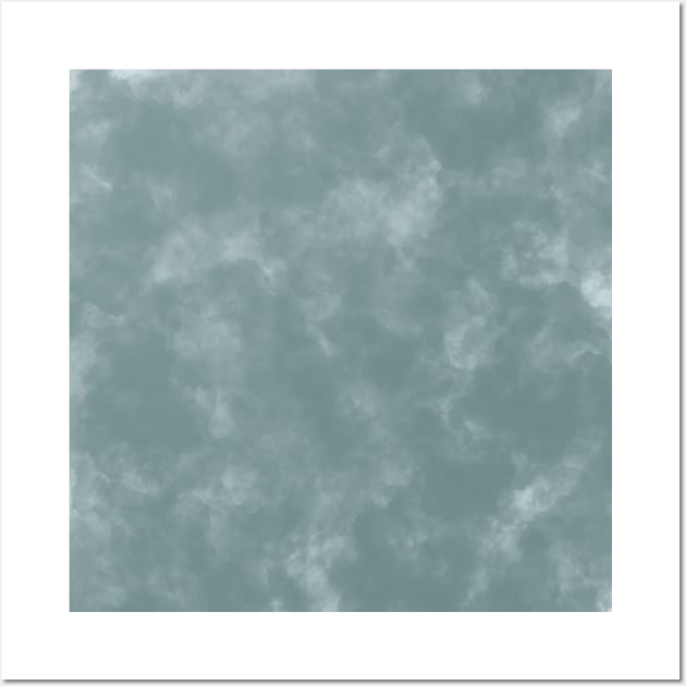 Aegean Teal Cloudy Marble Wall Art by thesnowwhyte